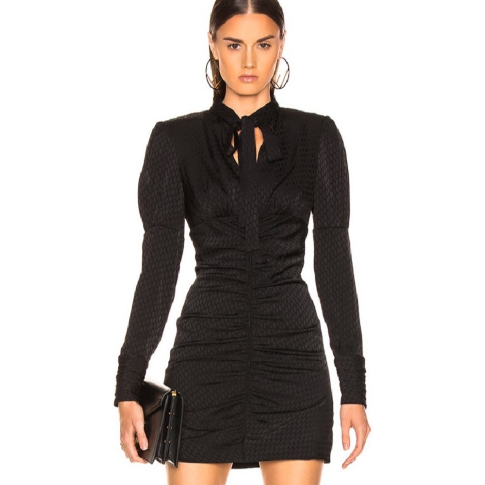 Alexis Ruched Jacquard Dress